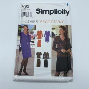 Simplicity 9792 Ladies Misses Petite Dress Top Skirt Size 8 10 12 14 Pattern - Picture 1 of 6