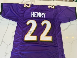 Derrick Henry signed Autographed Pro Style Custom Purple Football Jersey BAS WIT - Picture 1 of 3