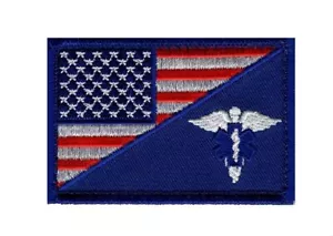 MEDIC EMT EMS USA FLAG 3 INCH HOOK PATCH (MF5) - Picture 1 of 1