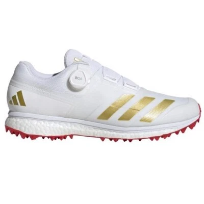 adidas 22YDS Boost Cricket Shoes Boa Mens Adult White / Gold - Image 1 of 4