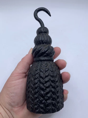 Antique Cast Iron Tassel-style  Garden Gate Weight 7” Tall Cover