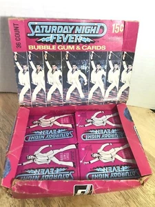 1977 Saturday Night Fever Cards 19 SEALED PACKS in Damaged, Detached Box 📦 - Picture 1 of 23