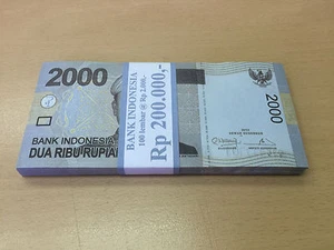 2013 Indonesia 2000 Rupiah x 100 Inclusive of Solid "777777" GEM UNC - Picture 1 of 5