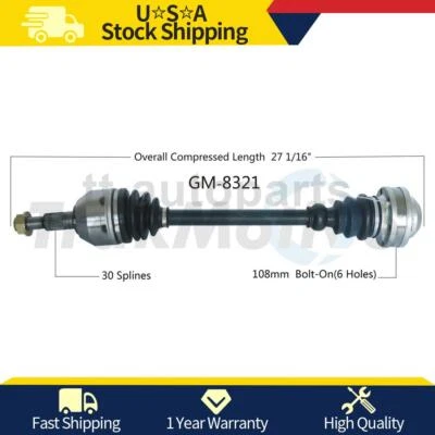 Junta eje CV trasero izquierdo para Cadillac CTS 2014 2013 2012 2011 2010 2009 2008 Foto 1 de 2