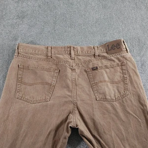 Lee Jeans Mens W40 L29 Brown Straight Leg - Picture 1 of 13