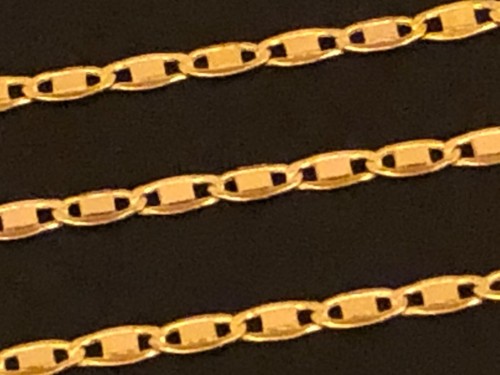 Collana catena Valentino in oro giallo massiccio 14 carati 1 8 mm 18” 20” 22” 24”