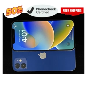Apple iPhone 12 128/64GB Blue / Red 5G Fully Unlocked Verizon T-Mobile Pristine - Picture 1 of 9