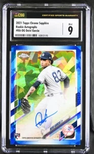 2021 Topps Chrome Sapphire Deivi Garcia #RA-DG Rookie Auto RC CSG 9 Mint - Picture 1 of 2