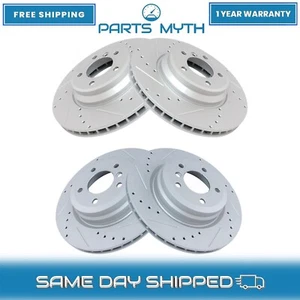 New Front & Rear Performance Drilled Slotted Brake Rotor Kit For 07-15 BMW 335d - Picture 1 of 6