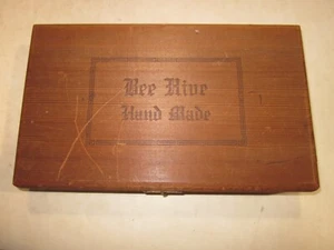 Vintage  BEE HIVE HAND MADE PANATELA WOOD CIGAR BOX  , #43H - Picture 1 of 7