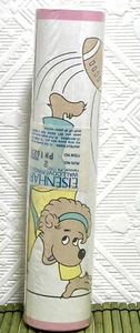 Vintage Berenstain Bears Wallpaper Border 7" Pink Border Pastels Eisenhart Vinyl - Picture 1 of 6