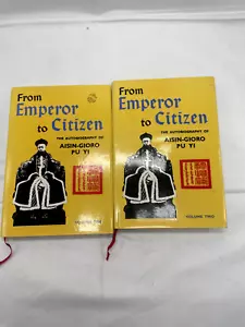 From Emperor to Citizen by Aisin-Gioro Pu Yi 1983 Hardcover 2 Volume Set VTG x2 - Picture 1 of 13