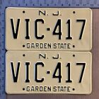 1971 New Jersey license plate pair VIC-417 Ford LTD Crown Victoria 15026