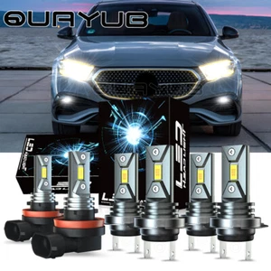 For Mercedes-Benz E350 E320 E550 -6x 6000K LED Headlight + Fog Light Bulbs Kit - Picture 1 of 14
