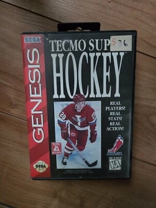 Tecmo Super Hockey (Sega Genesis, 1994) CIB Complete Tested Working - Picture 1 of 3