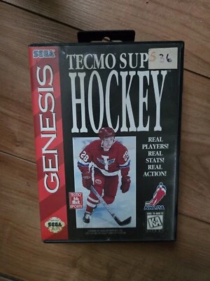 Tecmo Super Hockey (Sega Genesis, 1994) CIB Complete Tested Working - Image 1 of 3