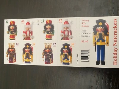 #4363b Holiday Nutcrackers Pane of Twenty 42 Cent Postage Stamps MNH - Image 1 of 2
