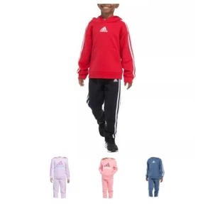 adidas Kids' 2-piece Set Fleece Hoodie & Pant 2T, 5, 7 - Picture 1 of 21