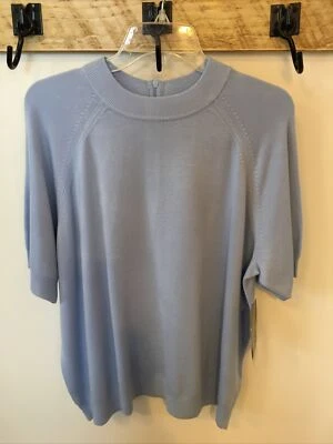 Suéter Ligero Hampshire Studio Mujer Luxelon Azul Claro Plus S 1X NUEVO $38 Foto 1 de 4