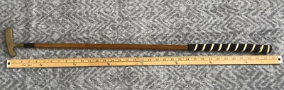 UNIQUE WOOD SHAFT PUTTER BY ANGUS MACKAY HICKORY “THOR 6/25/2005” MARVEL ? COOL! - Image 1 of 4