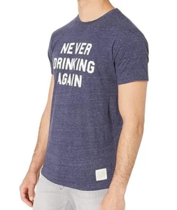 The Original Retro Brand  Vintage Tri-Blend Never Drinking Again Tee  3XL   RB12 - Picture 1 of 7