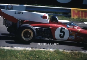 JACKY ICKX FERRARI 312B2 312 BRITISH GP 1972 SLIDE 35MM BRANDS HATCH POLE - Picture 1 of 2