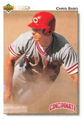 Chris Sabo 1992 Upper Deck #123 Cincinnati Reds - Image 1 of 2