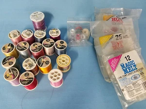 Sewing Craft Rayon Thread Bobbins Hot Glue Melts Lot of Hobby Items  - Picture 1 of 12