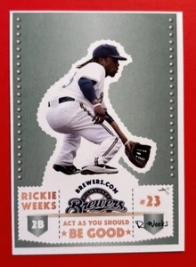 2012 Milwaukee Brewers Rickie Weeks Regionalpolizei Baseballkarte Vintage FPD - Bild 1 von 2