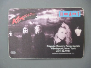 Adesivo promo radio CUORE panno raso KIX 104.7 New York 22/07/87 AUTENTICO! - Foto 1 di 1