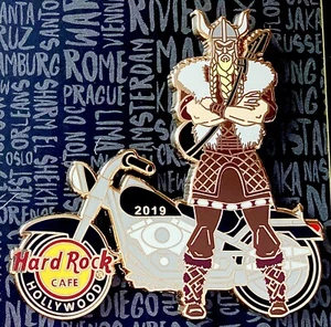 Hard Rock Cafe 2019 Hollywood California Viking Motociclista Le Pin - Imagen 1 de 1
