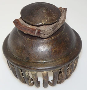 SELTENE GROßE ELEFANTEN GLOCKE BRONZE INDIEN MIT KLÖPPEL AUS SAMMLUNG UM 1880 - Bild 1 von 6