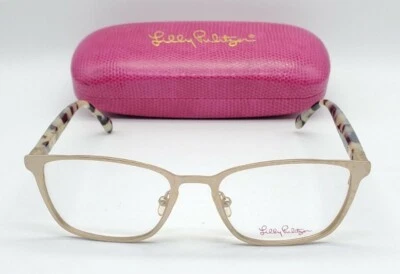 Marco de demostración rectangular dorado/guepardo Lilly Pulitzer Rylan 49x16-135 solo #3463 Foto 1 de 4