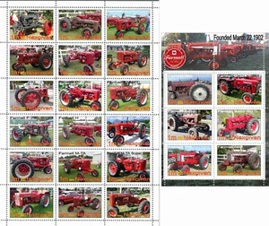 Stamp sheet+block Farmall Tractor Company Naxcivan issue 2021 - Picture 1 of 1