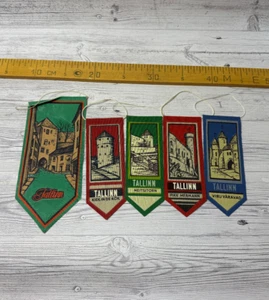 Tallin Vintage Soviet Pennant Flag Set USSR - Picture 1 of 8