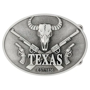 TEXAS Gürtelschnalle Western Cowboy Cowgirl Indianer Motorradfahrer (TX-05-S) - Bild 1 von 2