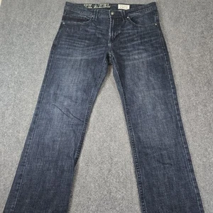 TK AXEL Jeans Mens 36x32 Slim Boot Premium Blue Denim Distressed Casual Pants - Picture 1 of 14