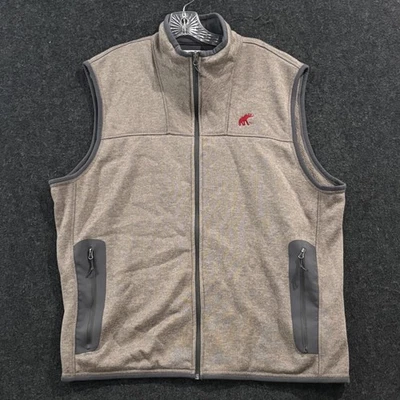 Chaleco de marea carmesí Alabama para hombre XXL beige polar bolsillos con cremallera Bama SCA ropa exterior Foto 1 de 4