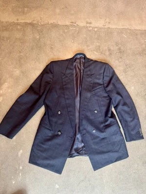 Blazer Ermenegildo Zegna Doble Pecho Para Hombre Negro 6 Botones Chaqueta de Lana Foto 1 de 4