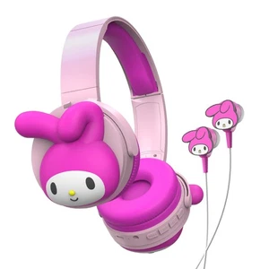Hello Kitty 2-in-1 Wireless Headphones With Wired Earbuds - My Melody - Picture 1 of 6