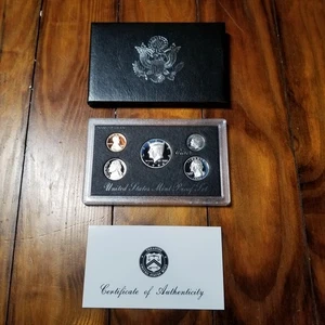 1996 S US Mint Silver Proof Set 5 Coin w/COA United States 90s FIS - Picture 1 of 12