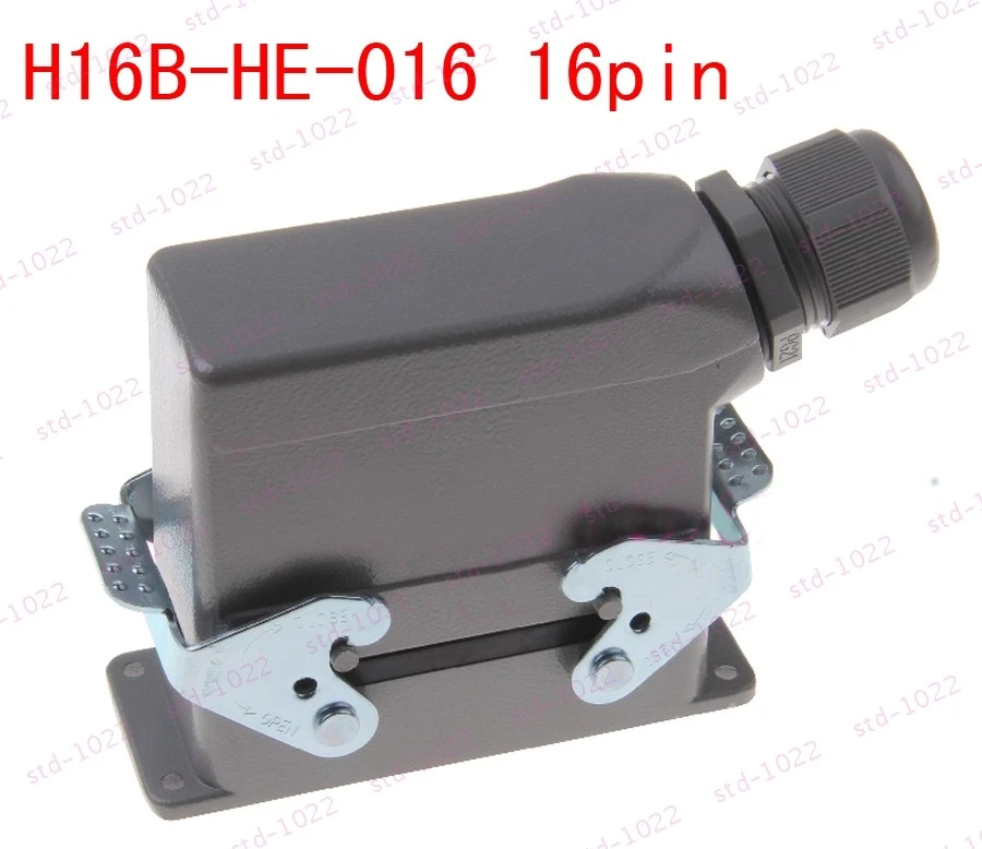 16-pin heavy duty connector side double-lock 16A 500V 1 set HDC- HE-016-1-F/M - Image 1 of 4