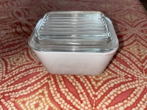 Vintage Pyrex White Glass Storage Container with Lid 12 Made in USA - Picture 1 of 19