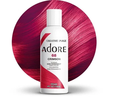 [3 Pack] Adore Semi Permanent Hair Dye Color 4oz [ 068 Crimson ] - Image 1 of 4