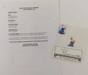 HANDPAINTED NEEDLEPOINT - Mini Blue Striped Wiseman by The Princess & Me (77) - Picture 1 of 1
