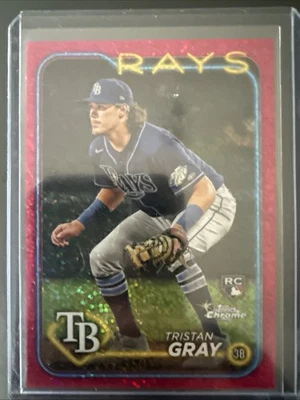 2024 Topps Chrome - Tristan Gray #8 ~ Magenta Speckle Refractor [201/350] ~ (RC) - Image 1 of 2