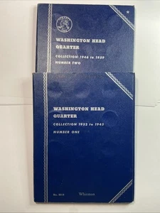 Two Whitman Coin Albums Washington Head Quarter Collections One And Two - Picture 1 of 13