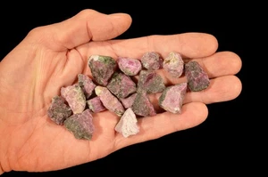 Rubin Zoisit Kristalle 1" 4 Oz Lot Stein Mineral Herz Chakra Heilung Edelstein - Bild 1 von 1