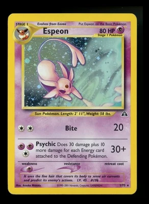 Espeon 1/75 Neo Discovery 2001 Holo Rare WOTC Pokémon Card TCG - Image 1 of 4