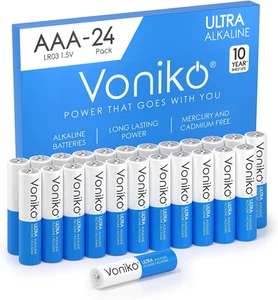 Premium AAA Alkaline Batteries - 24 Pack - Long-Lasting & Leakproof - Picture 1 of 7
